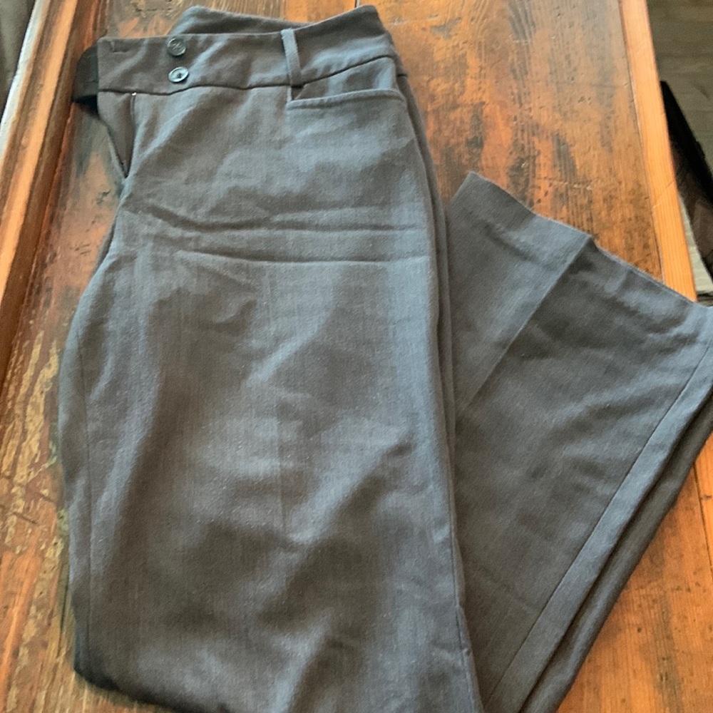 Rafaella Womens Wide Leg Dress Pants Gray Size 12